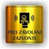 Cedule pro zavolání zazvoňte – plast (piktogram)