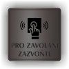 Cedule pro zavolání zazvoňte – plast (piktogram)