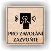 Cedule pro zavolání zazvoňte – plast (piktogram)