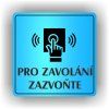 Cedule pro zavolání zazvoňte – plast (piktogram)