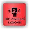 Cedule pro zavolání zazvoňte – plast (piktogram)
