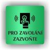 Cedule pro zavolání zazvoňte – plast (piktogram)