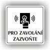 Cedule pro zavolání zazvoňte – plast (piktogram)
