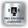 Cedule pro zavolání zazvoňte – plast (piktogram)