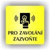 Cedule pro zavolání zazvoňte – plast (piktogram)