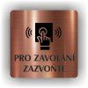 Cedule pro zavolání zazvoňte – plast (piktogram)