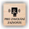Cedule pro zavolání zazvoňte – plast (piktogram)