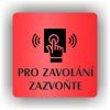 Cedule pro zavolání zazvoňte – plast (piktogram)