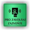 Cedule pro zavolání zazvoňte – plast (piktogram)