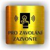 Cedule pro zavolání zazvoňte – plast (piktogram)