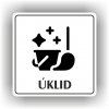 Cedule úklid – plast (piktogram)
