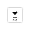 Cedule koktejlový bar | Piktogram (čtverec)