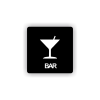 Cedule koktejlový bar | Piktogram (čtverec)