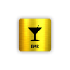 Cedule koktejlový bar | Piktogram (čtverec)
