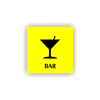 Cedule koktejlový bar | Piktogram (čtverec)