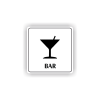 Cedule koktejlový bar | Piktogram (čtverec)