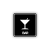 Cedule koktejlový bar | Piktogram (čtverec)