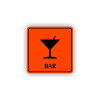 Cedule koktejlový bar | Piktogram (čtverec)