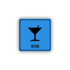 Cedule koktejlový bar | Piktogram (čtverec)