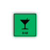 Cedule koktejlový bar | Piktogram (čtverec)