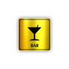 Cedule koktejlový bar | Piktogram (čtverec)