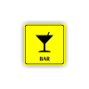 Cedule koktejlový bar | Piktogram (čtverec)