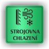 Cedule strojovna chlazení – plast (piktogram)