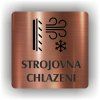 Cedule strojovna chlazení – plast (piktogram)
