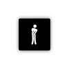 Cedule wc muži | Piktogram (čtverec)