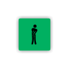 Cedule wc muži | Piktogram (čtverec)