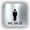 Cedule wc muži – plast (piktogram)
