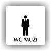 Cedule wc muži – plast (piktogram)