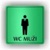 Cedule wc muži – plast (piktogram)