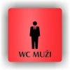 Cedule wc muži – plast (piktogram)