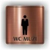 Cedule wc muži – plast (piktogram)