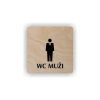 Cedule wc muži | Piktogram (čtverec)