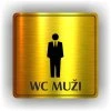 Cedule wc muži – plast (piktogram)