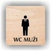 Cedule wc muži – plast (piktogram)