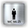 Cedule wc muži – plast (piktogram)