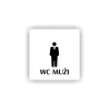 Cedule wc muži | Piktogram (čtverec)