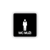 Cedule wc muži | Piktogram (čtverec)