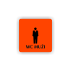 Cedule wc muži | Piktogram (čtverec)