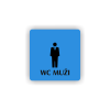 Cedule wc muži | Piktogram (čtverec)