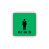 Cedule wc muži | Piktogram (čtverec)