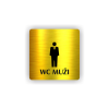 Cedule wc muži | Piktogram (čtverec)