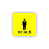 Cedule wc muži | Piktogram (čtverec)