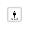 Cedule wc muži | Piktogram (čtverec)