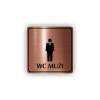 Cedule wc muži | Piktogram (čtverec)