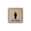 Cedule wc muži | Piktogram (čtverec)