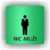 Cedule wc muži – plast (piktogram)